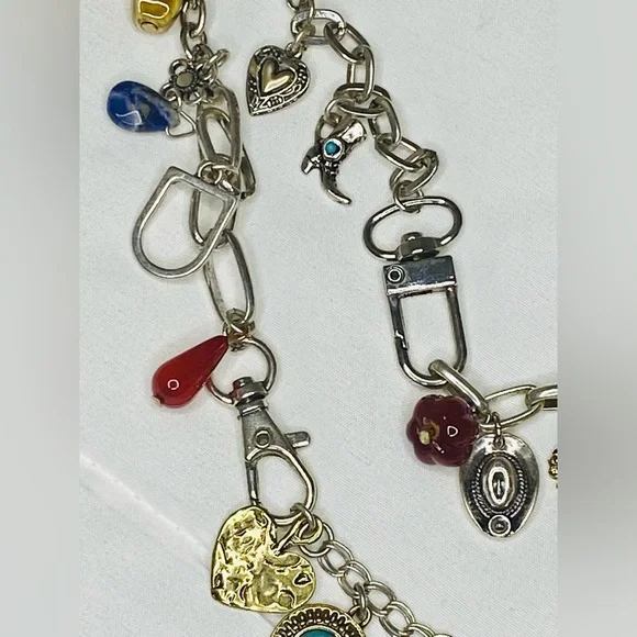 NWOT Free People Maxamillion World Traveler Charm Necklace Silver - Picture 8 of 10